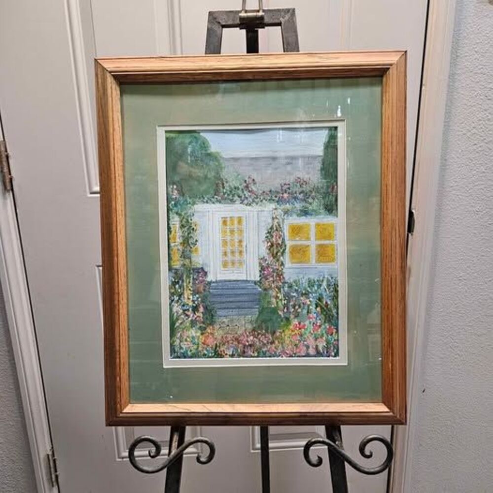 Mary Ann Mussen Framed Cottage Garden Watercolor Print